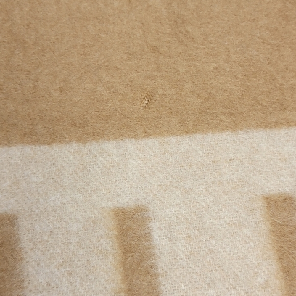 Louis Vuitton Beige & Tan Monogram Logo Scarf Wrap - Picture 8 of 9